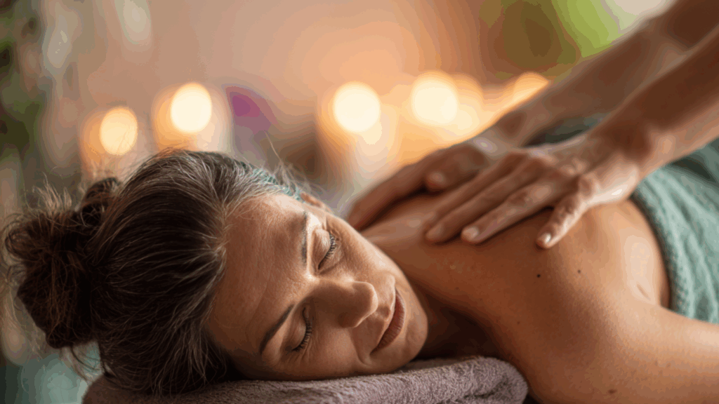 massage therapy old woman